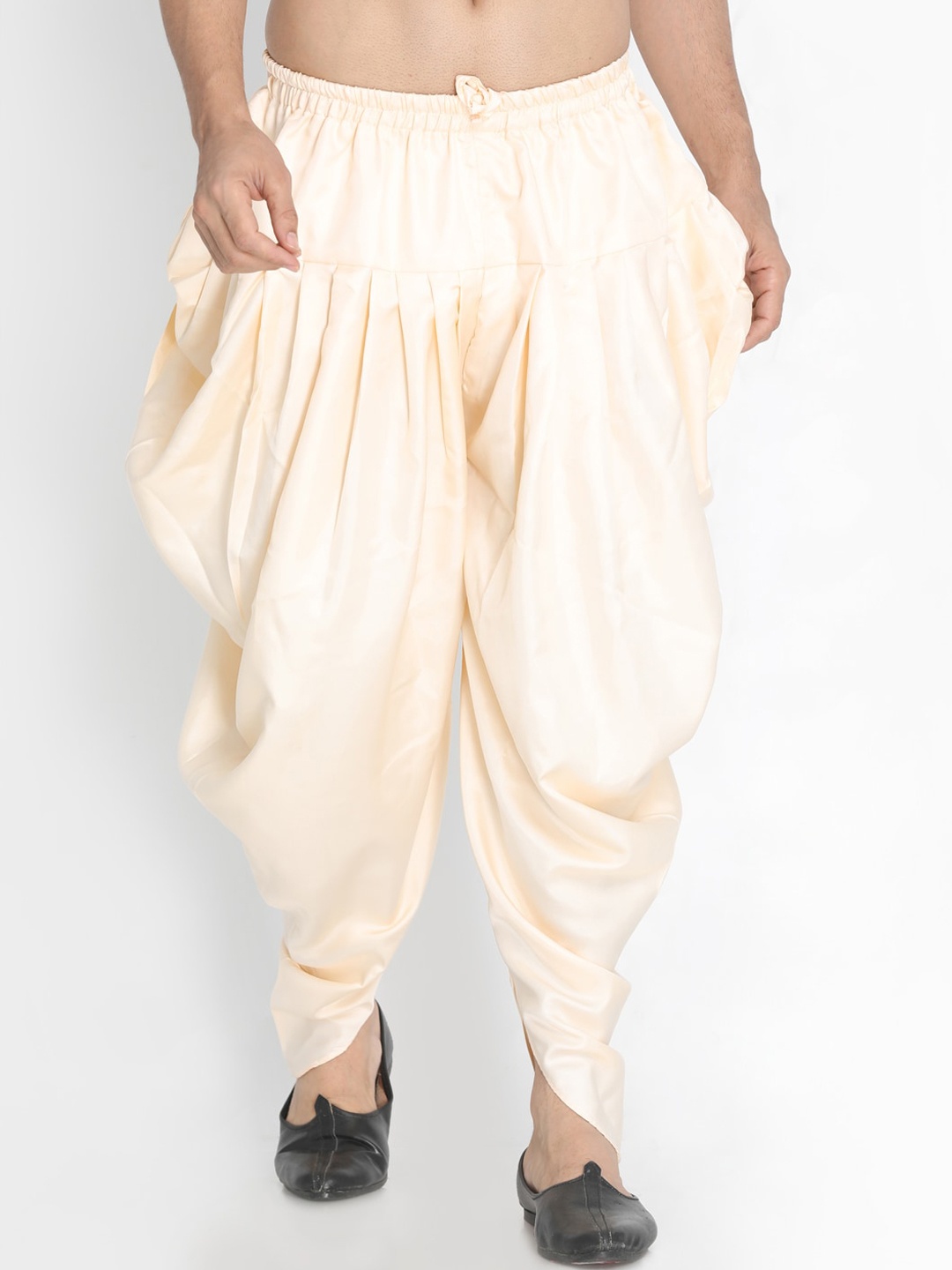 

VASTRAMAY Men Cream-Colored Solid Dhoti Pants