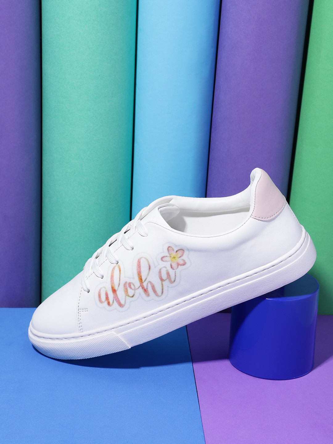 

Kook N Keech Women Typography Printed Detail Sneakers, White