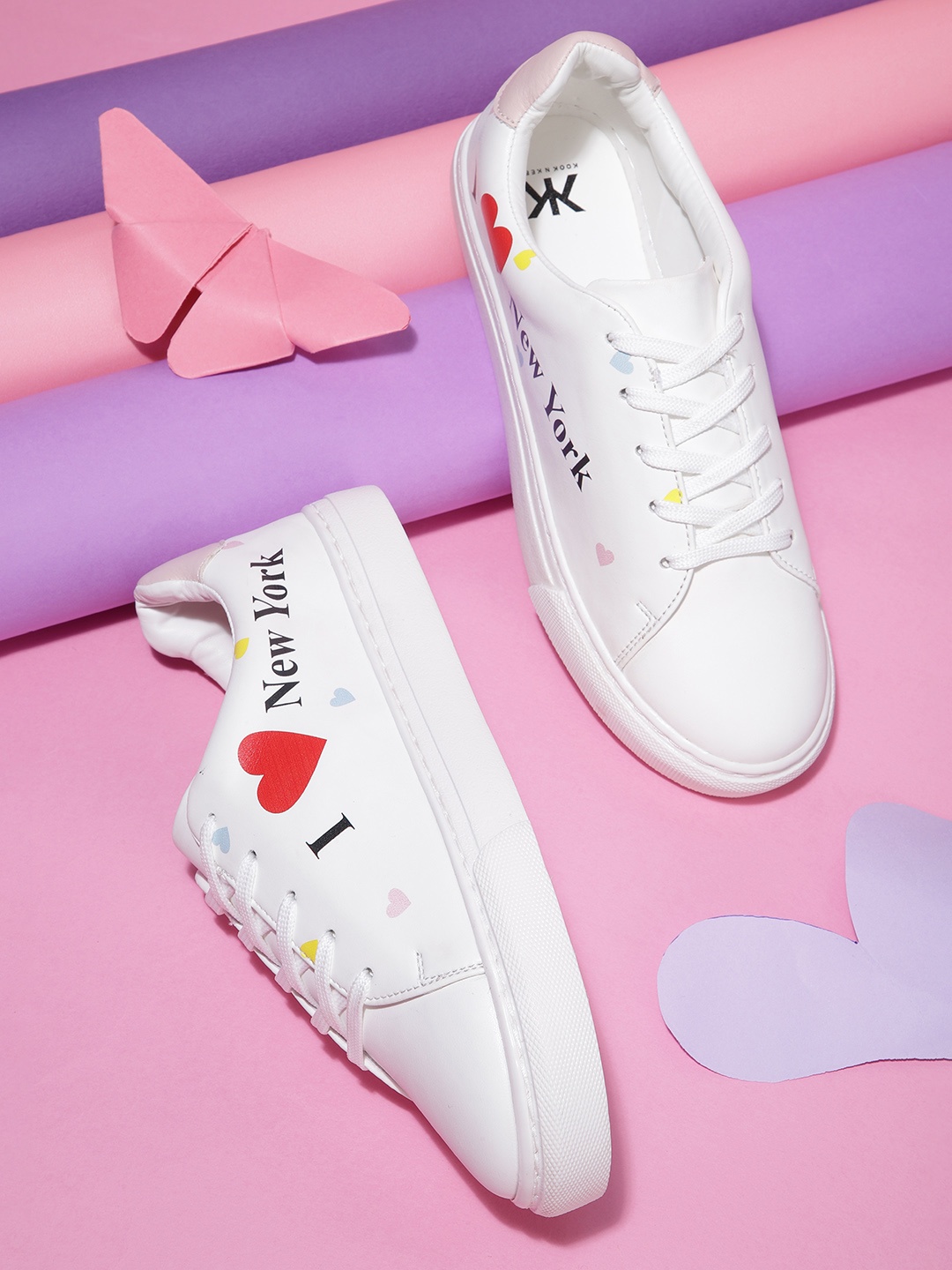 

Kook N Keech Women Printed Sneakers, White