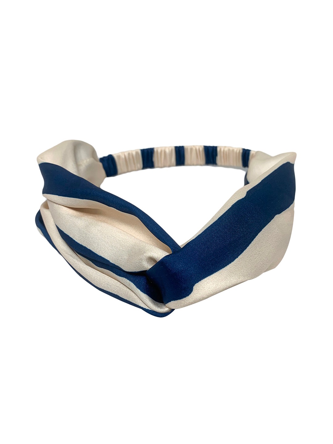 

Mint & Oak Women Beige & Blue Striped Chill Wrap Headband