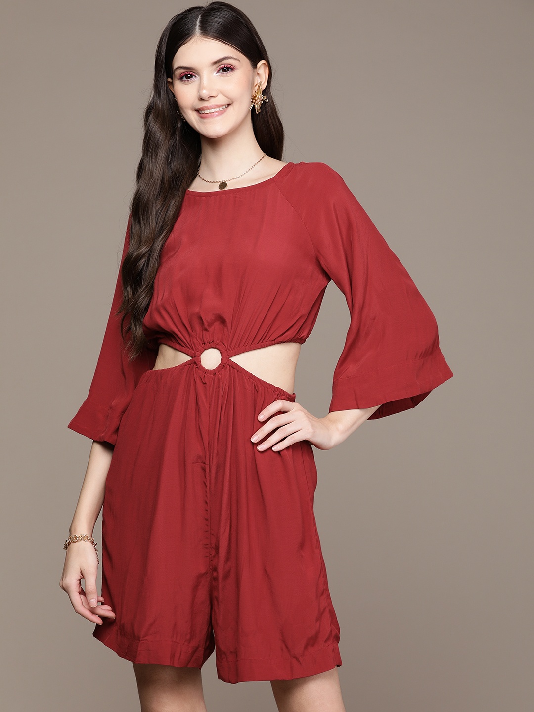

Label Ritu Kumar Red Cut Out Play suit