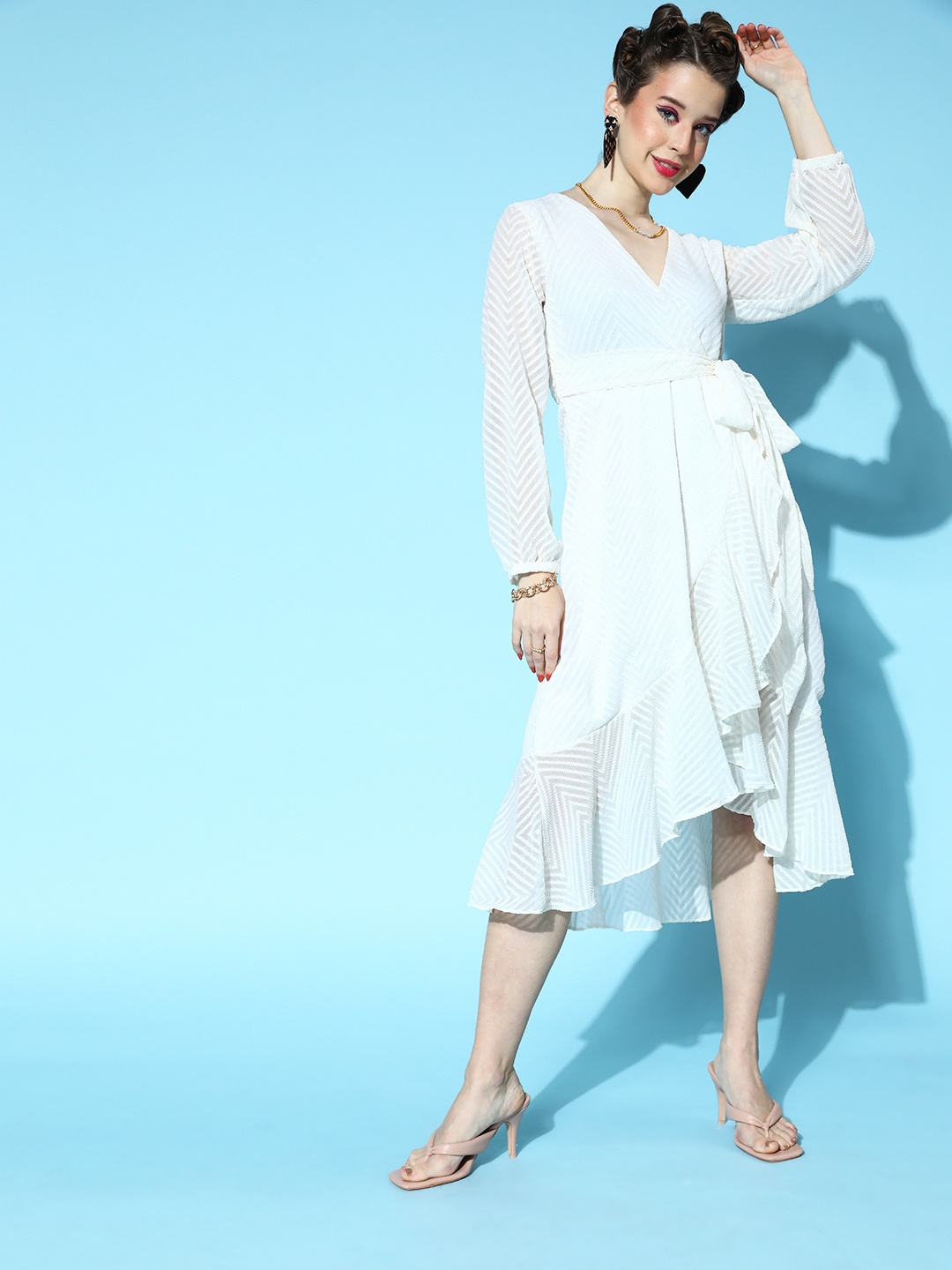 

Athena White Self-Design Sundress