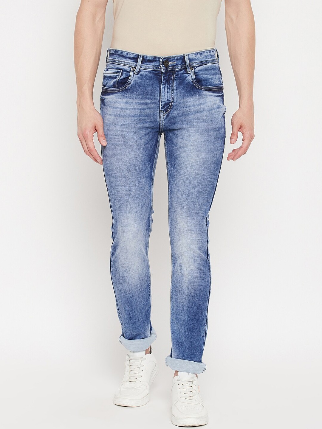 

Duke Men Blue Slim Fit Heavy Fade Stretchable Cotton Jeans