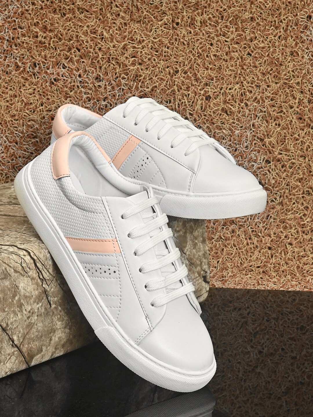 

Mast & Harbour Women White Colourblocked Sneakers