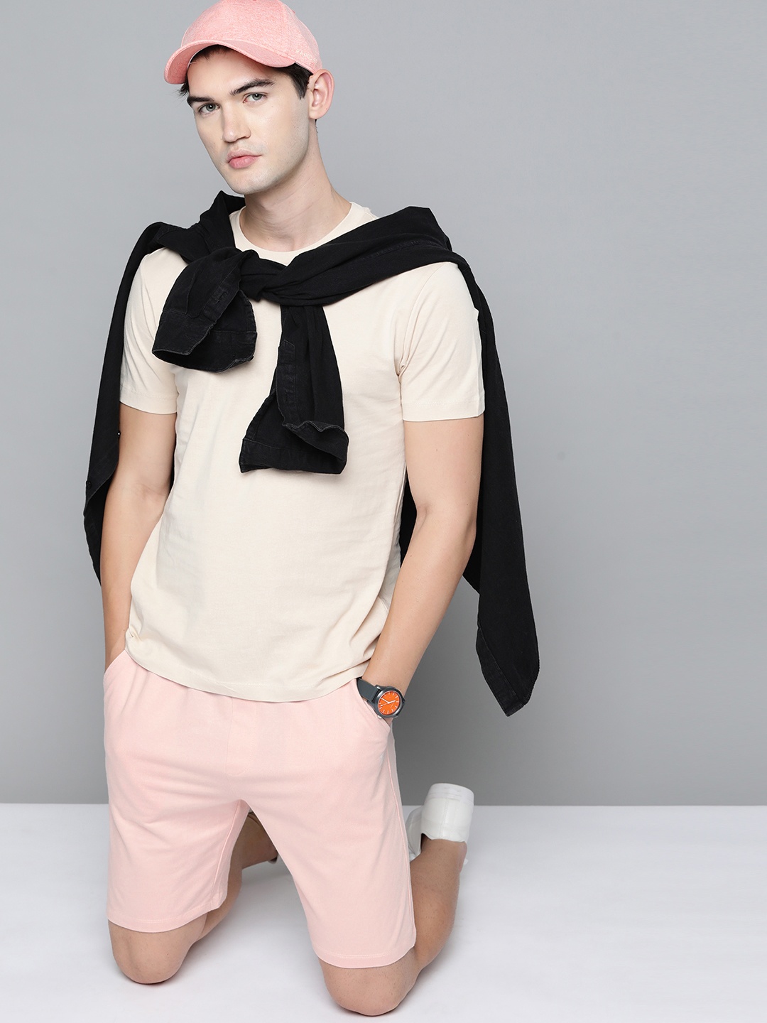 

Kook N Keech Men Peach-Coloured Slim Fit Outdoor Shorts
