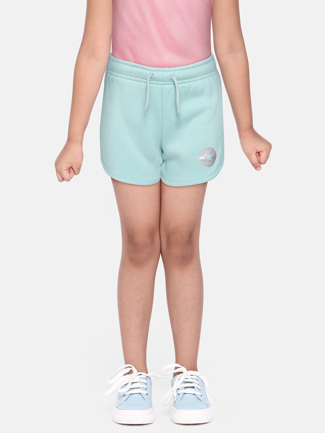 

Converse Girls Turquoise Blue French Terry Tempo Shorts