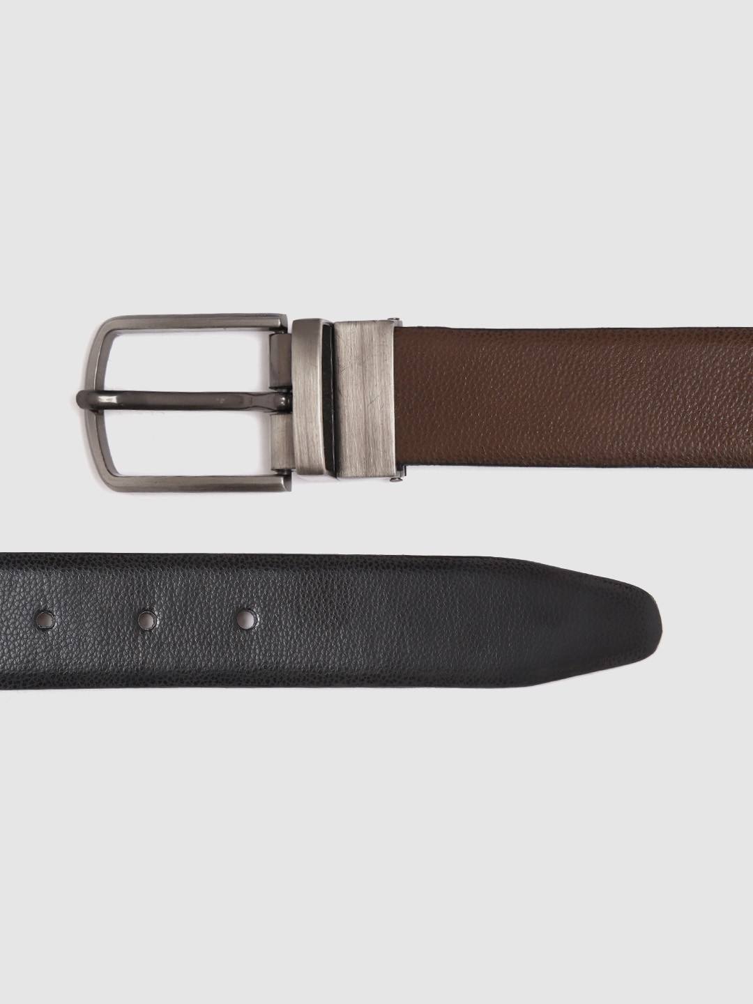

HIGHLANDER Men Black & Coffee Brown Reversible Belt