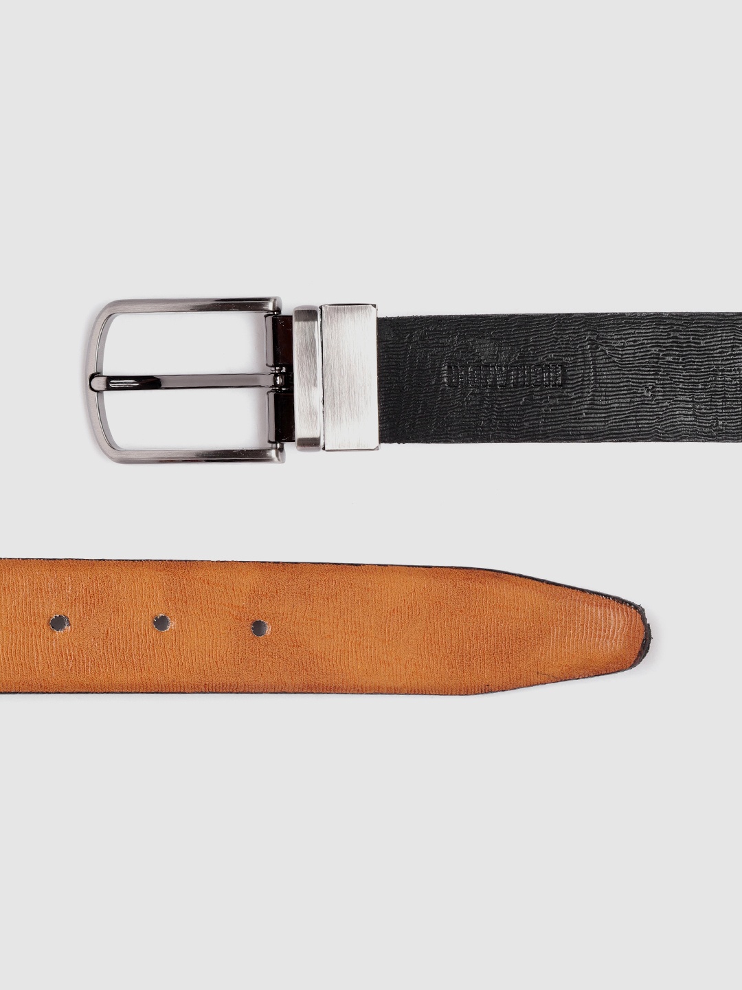 

HIGHLANDER Men Black & Brown Textured Belt