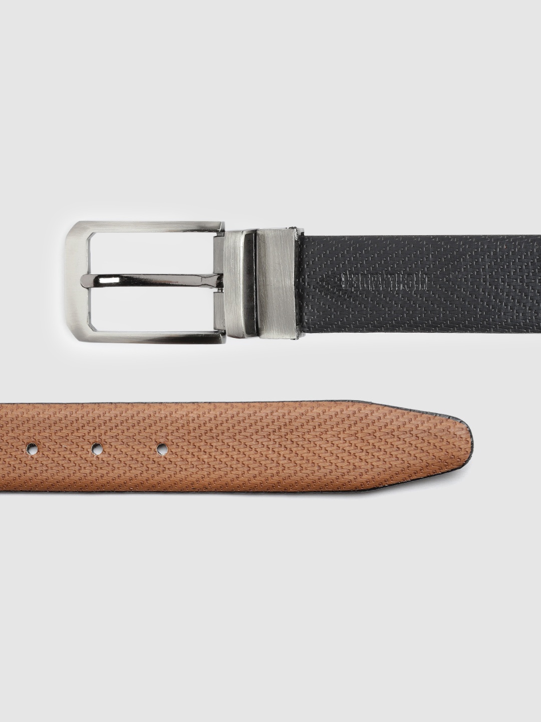 

HIGHLANDER Men Brown & Black Textured Reversible Belt