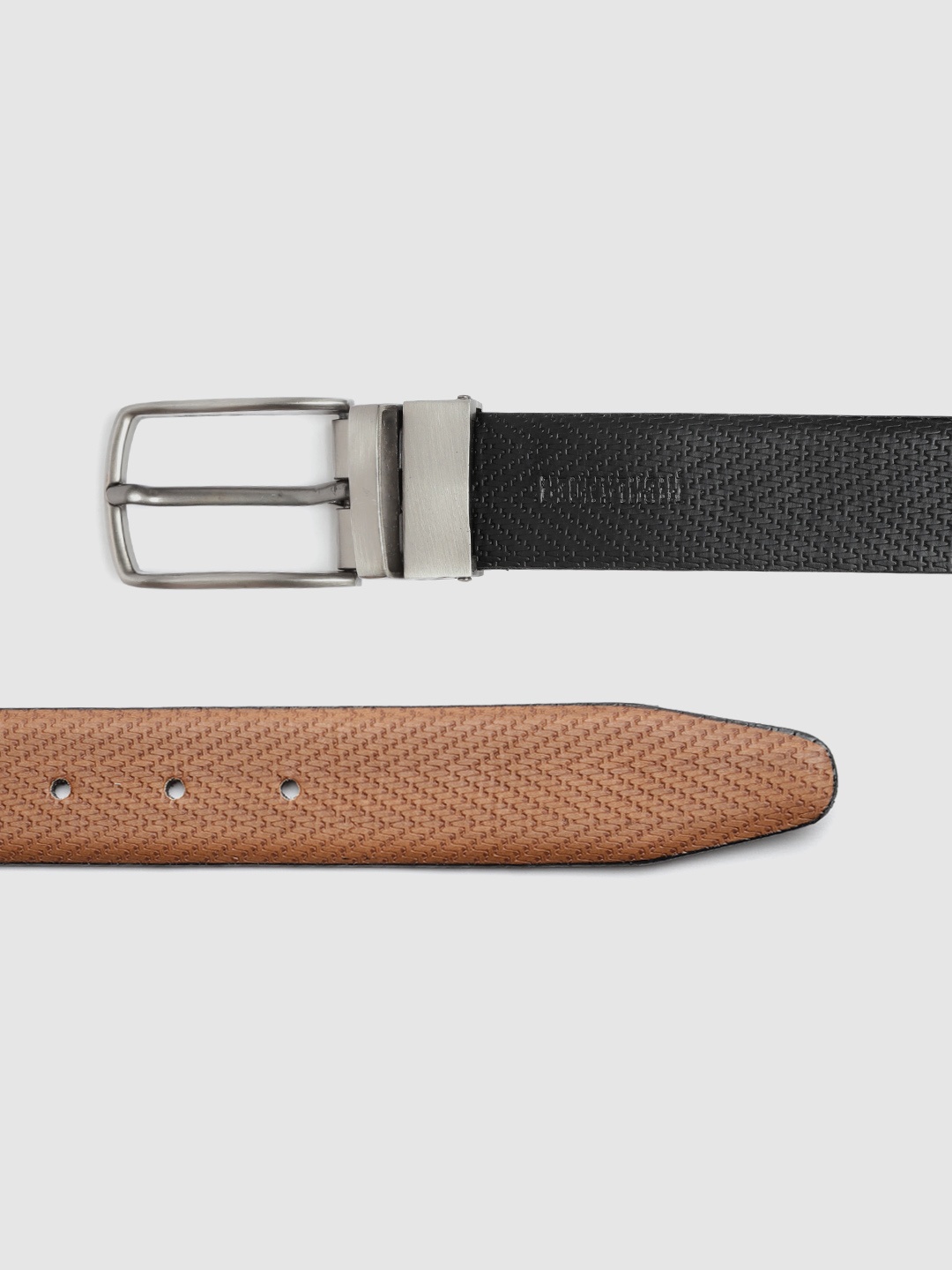 

HIGHLANDER Men Brown & Black Textured Reversible Belt