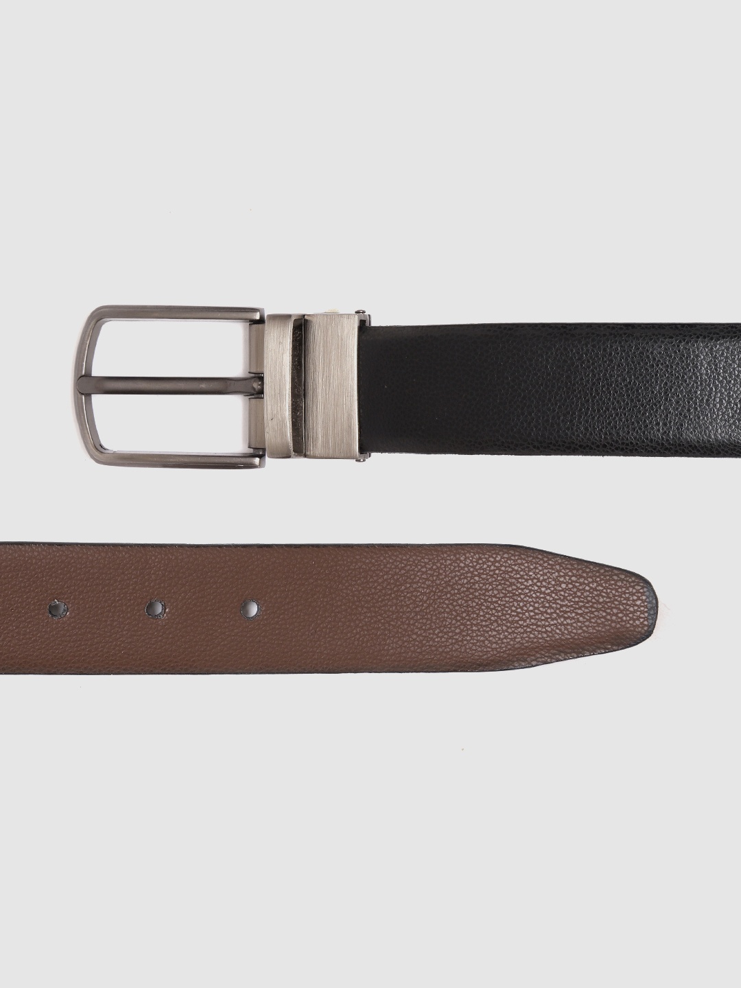 

HIGHLANDER Men Black & Brown Textured Reversible Belt