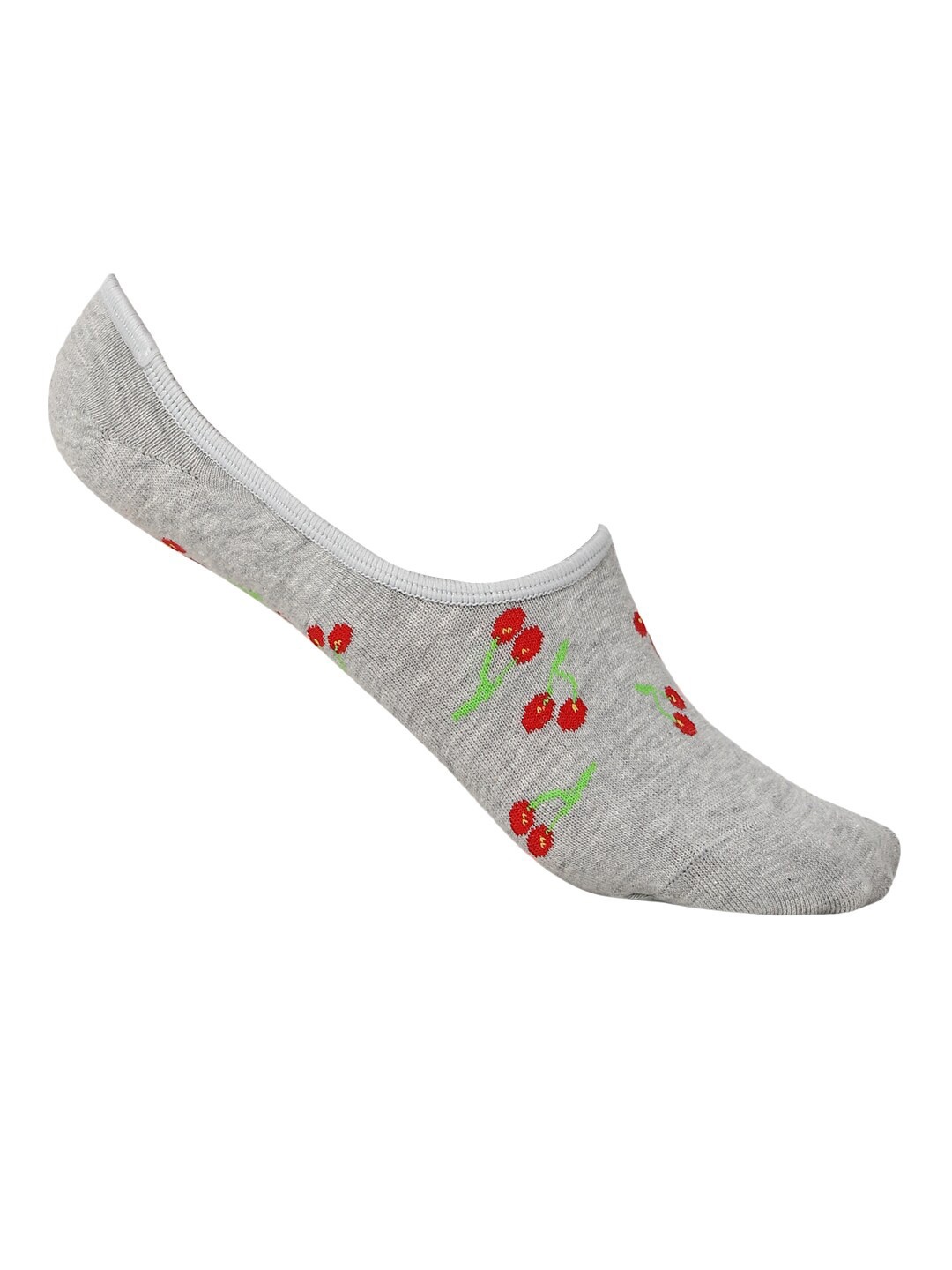 

FOREVER 21 Women Grey Printed Shoe-Liner Socks