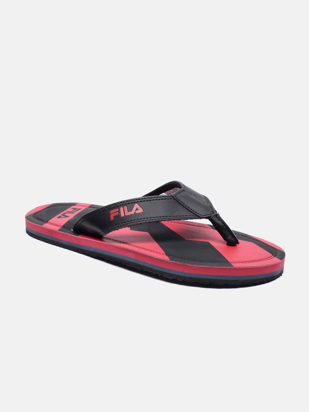 

FILA Men Black & Red Colourblocked Thong Flip-Flops