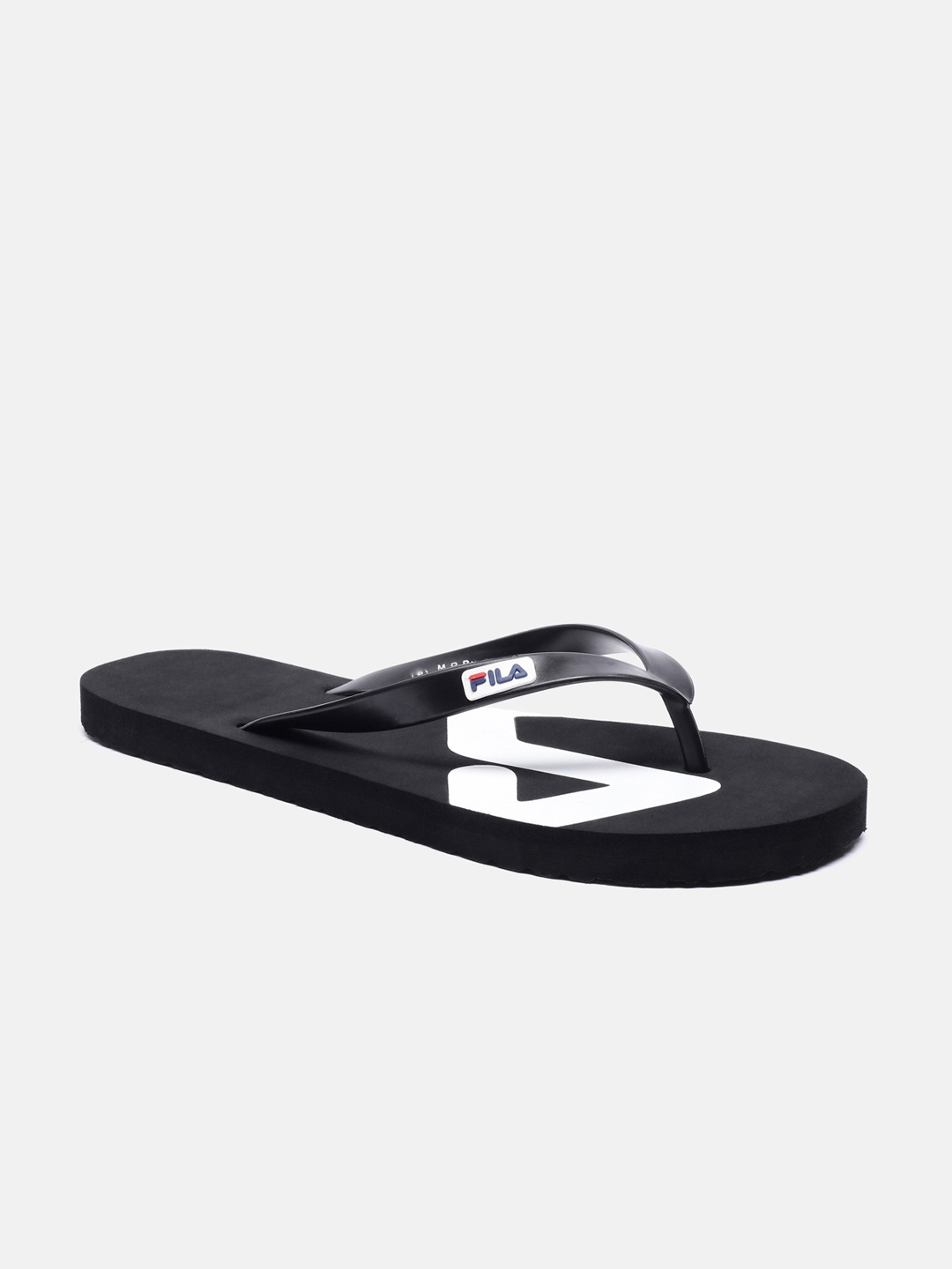 

FILA Men Black & White Printed Barkon Thong Flip-Flops