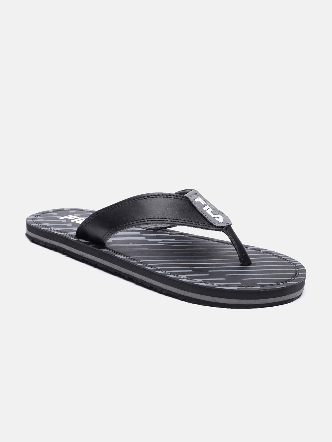 

FILA Men Black & Grey Printed Thong Flip-Flops