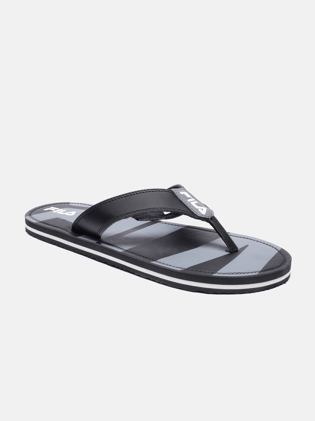 

FILA Men Black & Grey Printed Thong Flip-Flops