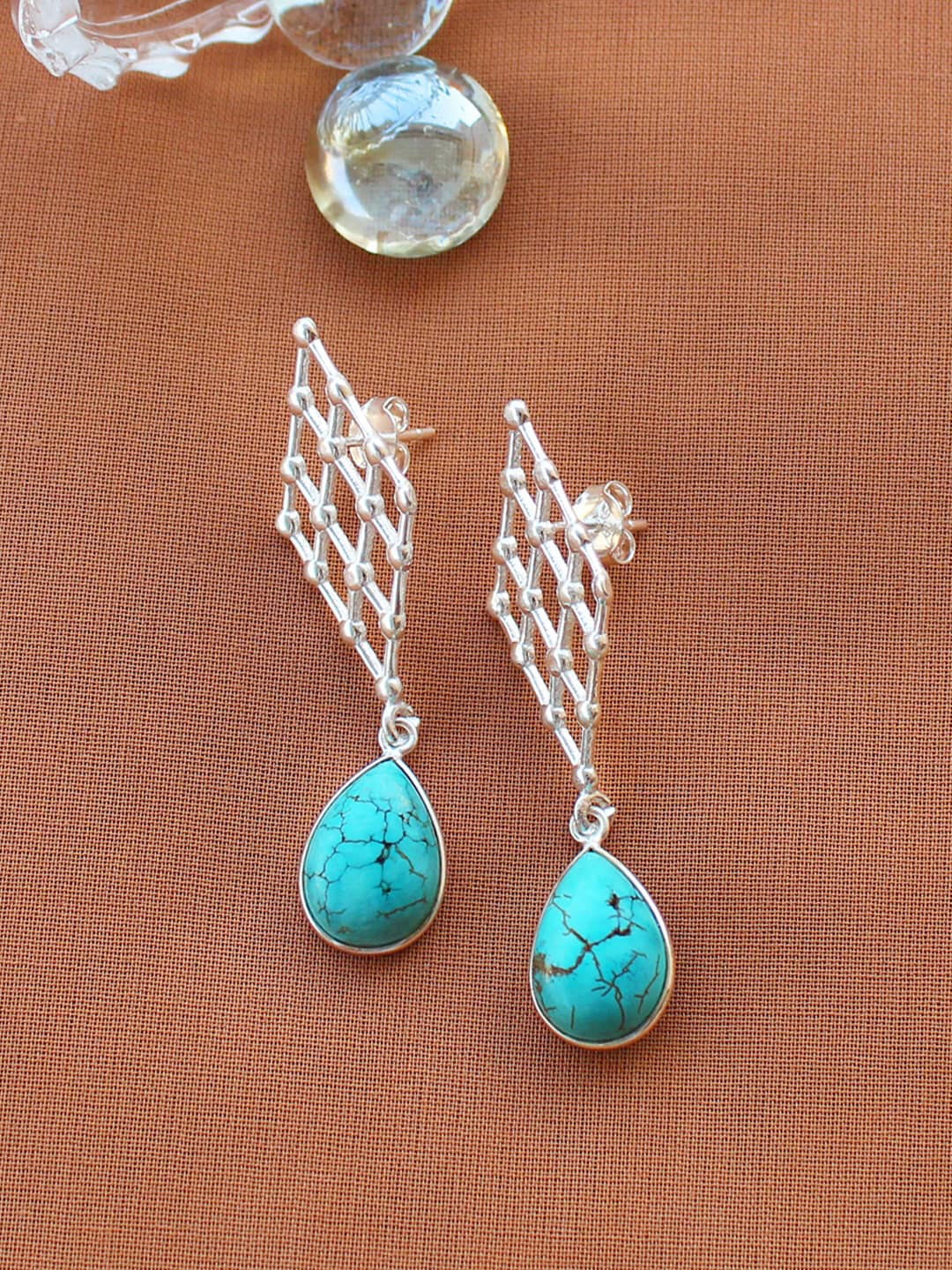 

ERILINE JEWELRY Silver-Toned Contemporary Drop Earrings