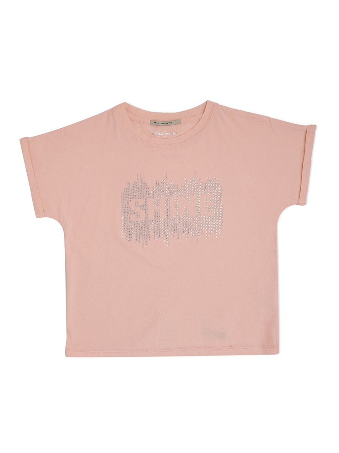 

Pepe Jeans Girls Pink Typography Printed T-shirt