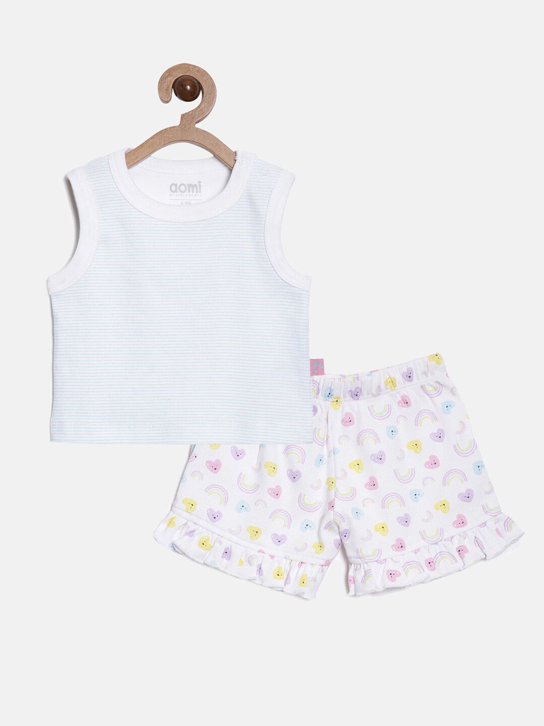 

Aomi Girls Blue Cotton Top With Shorts