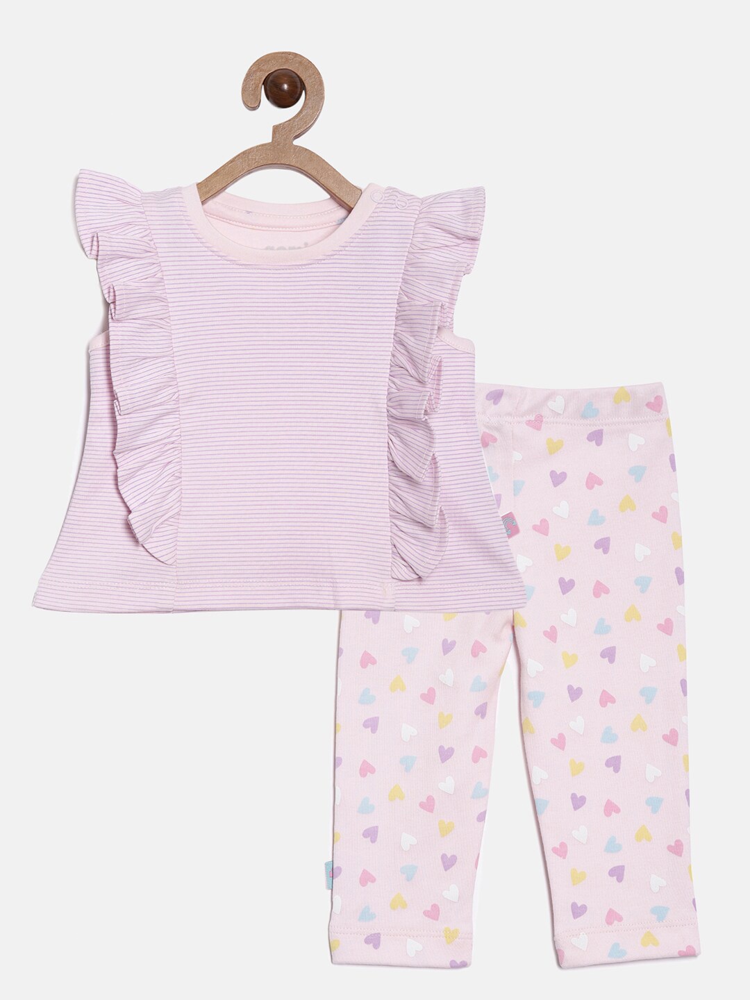 

Aomi Girls Lavender Printed Cotton Top with Trousers