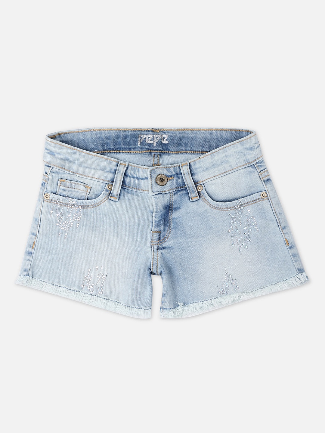 

Pepe Jeans Girls Blue Washed Denim Shorts