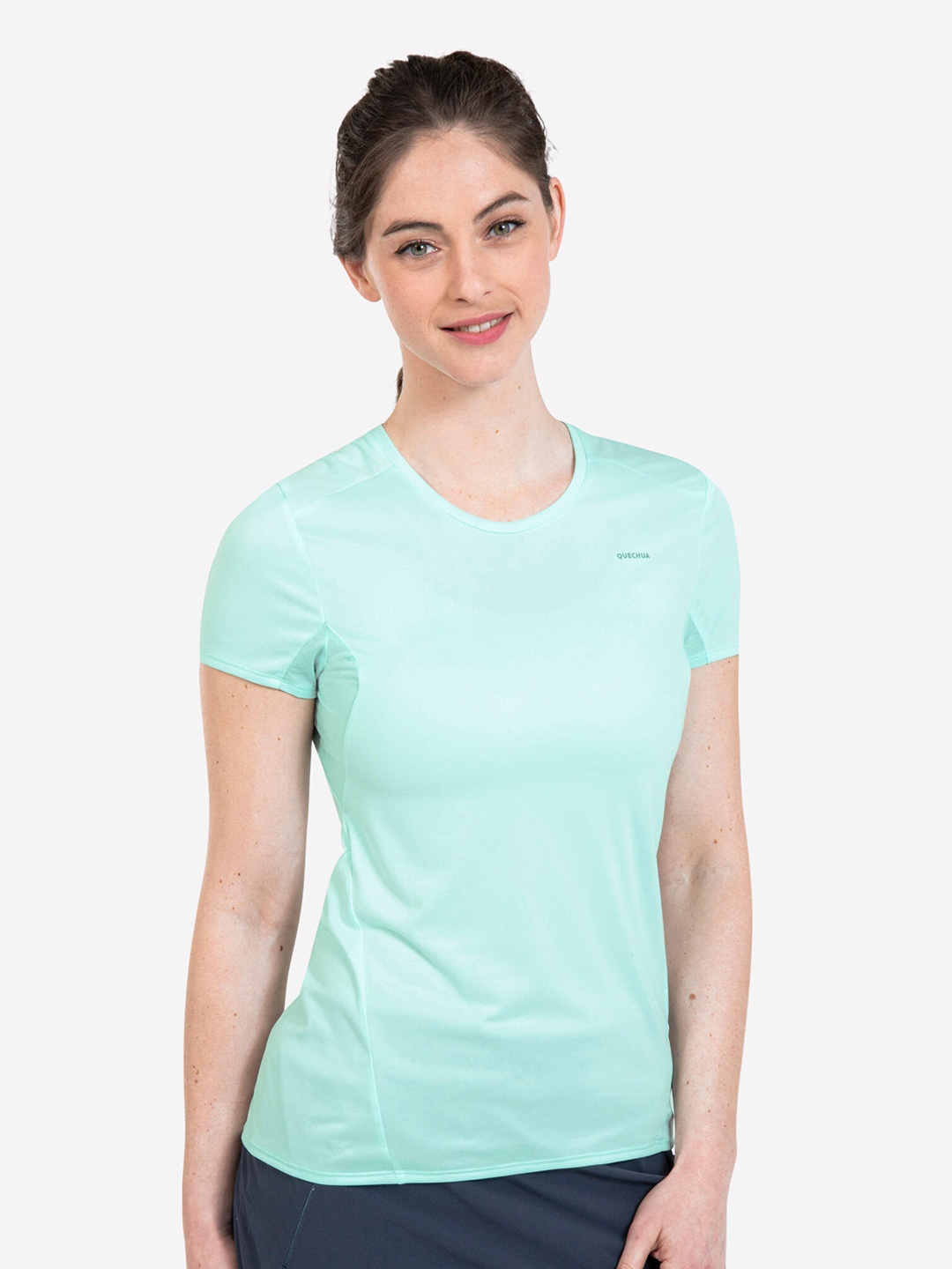 

Quechua By Decathlon Women Blue Walking T-shirt