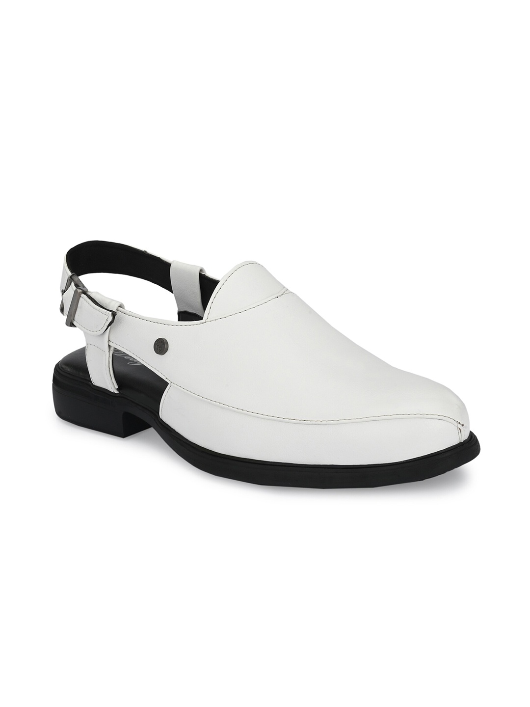 

Delize Men White Shoe-Style Roman Sandals