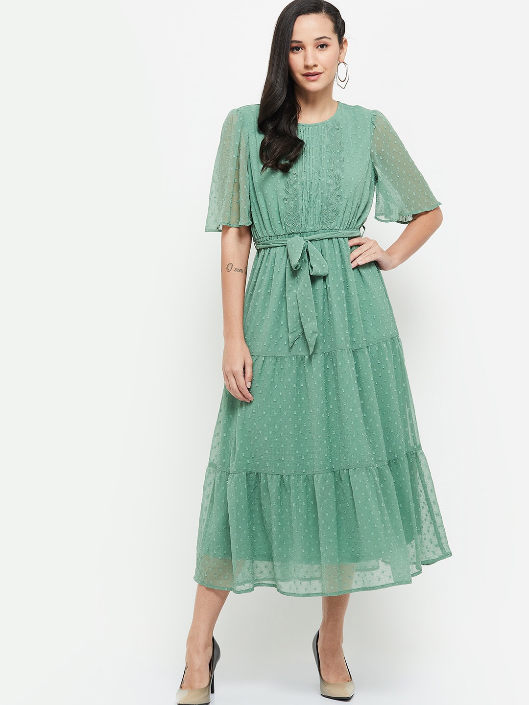 

max Women Green Midi Dress