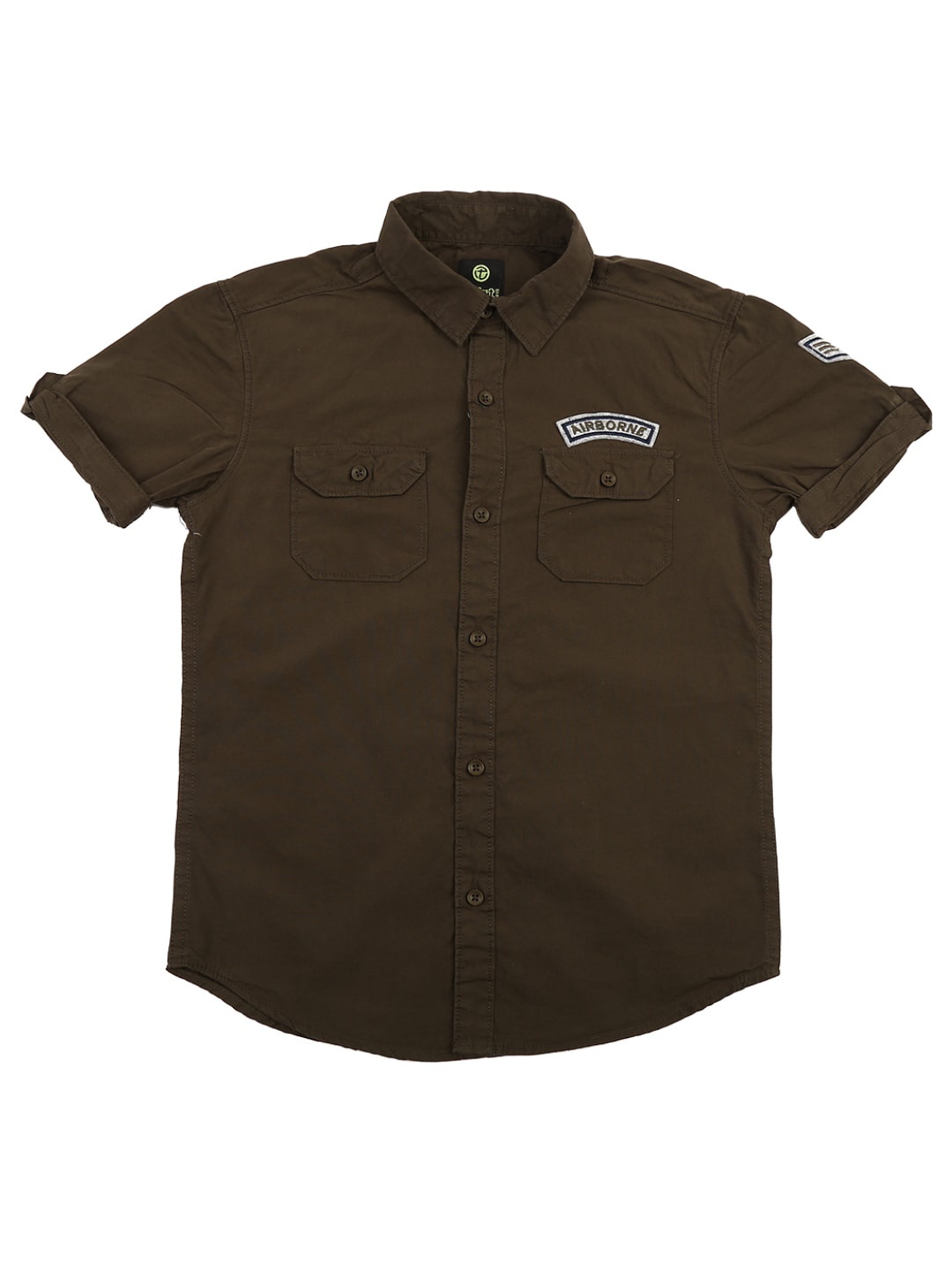 

V-Mart Boys Olive Green Classic Casual Shirt