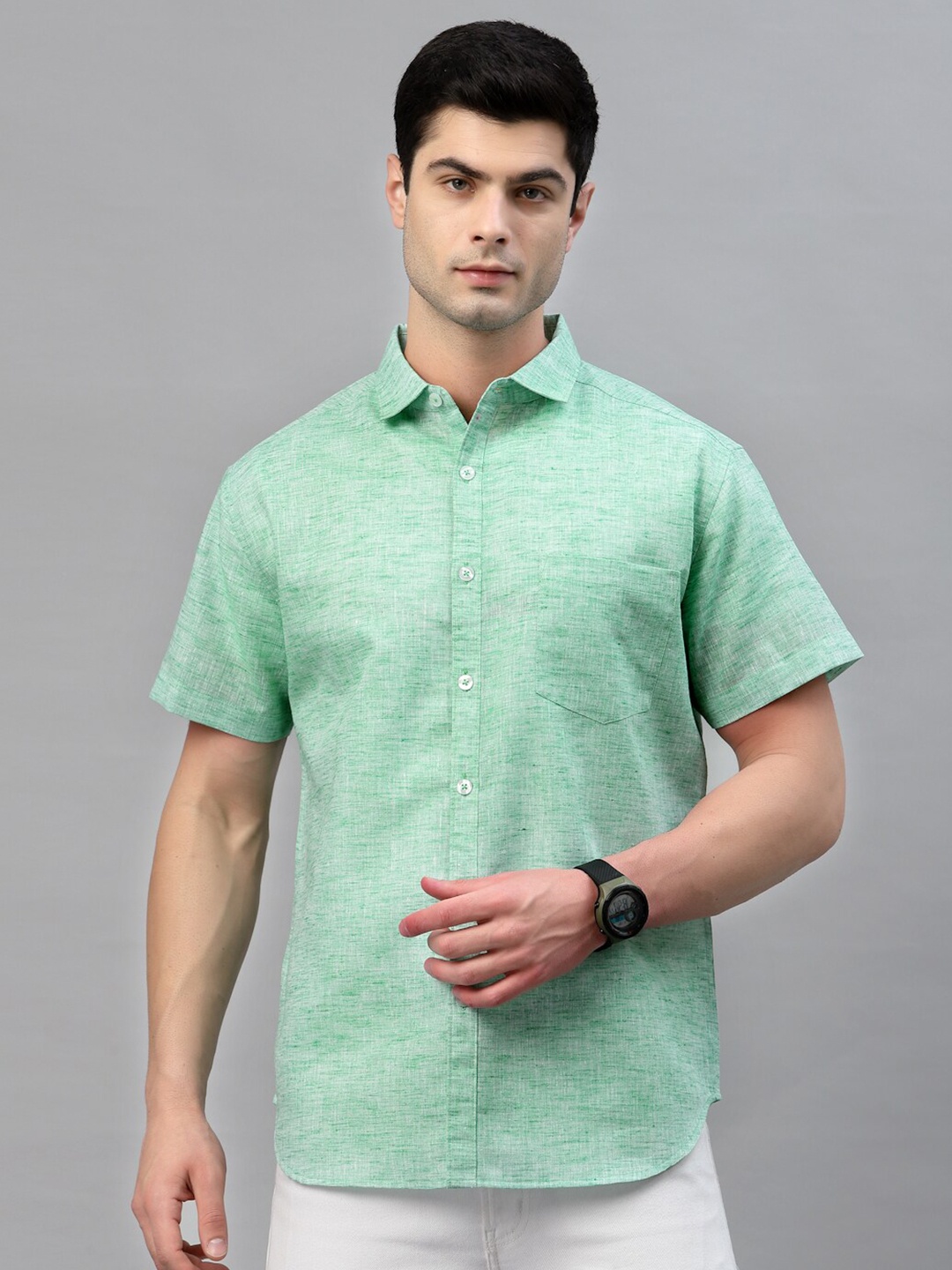 

Style Quotient Men Green Comfort Casual Shirt