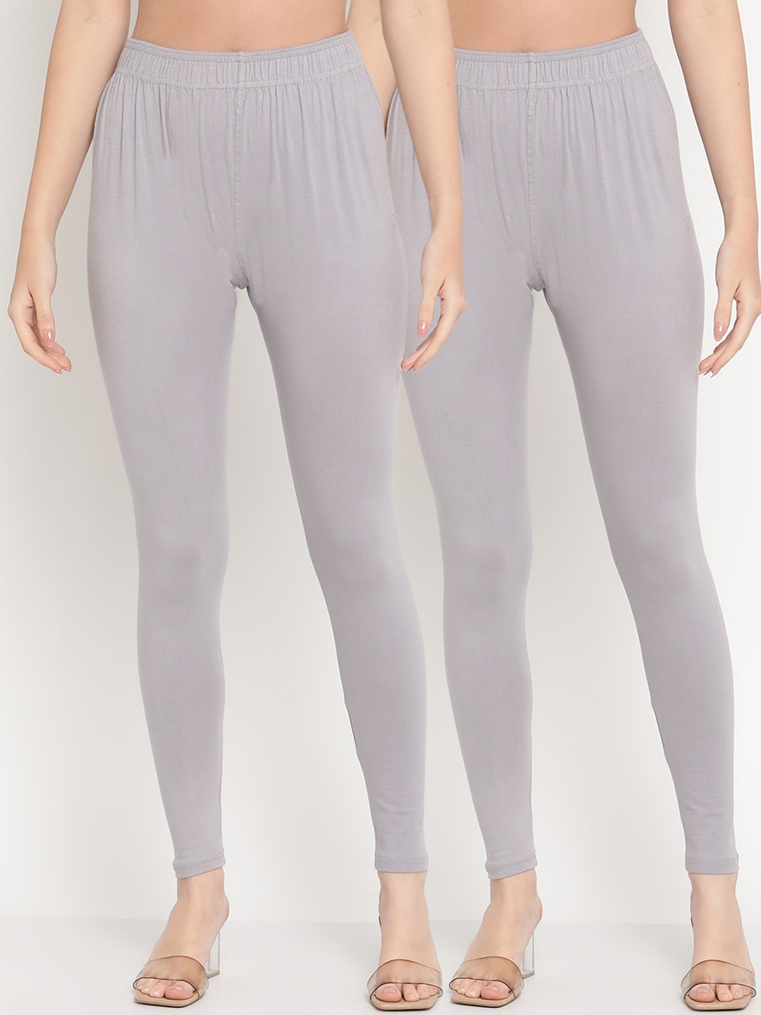 

TAG 7 Women Grey Pack of 2 Ankle Length Leggings