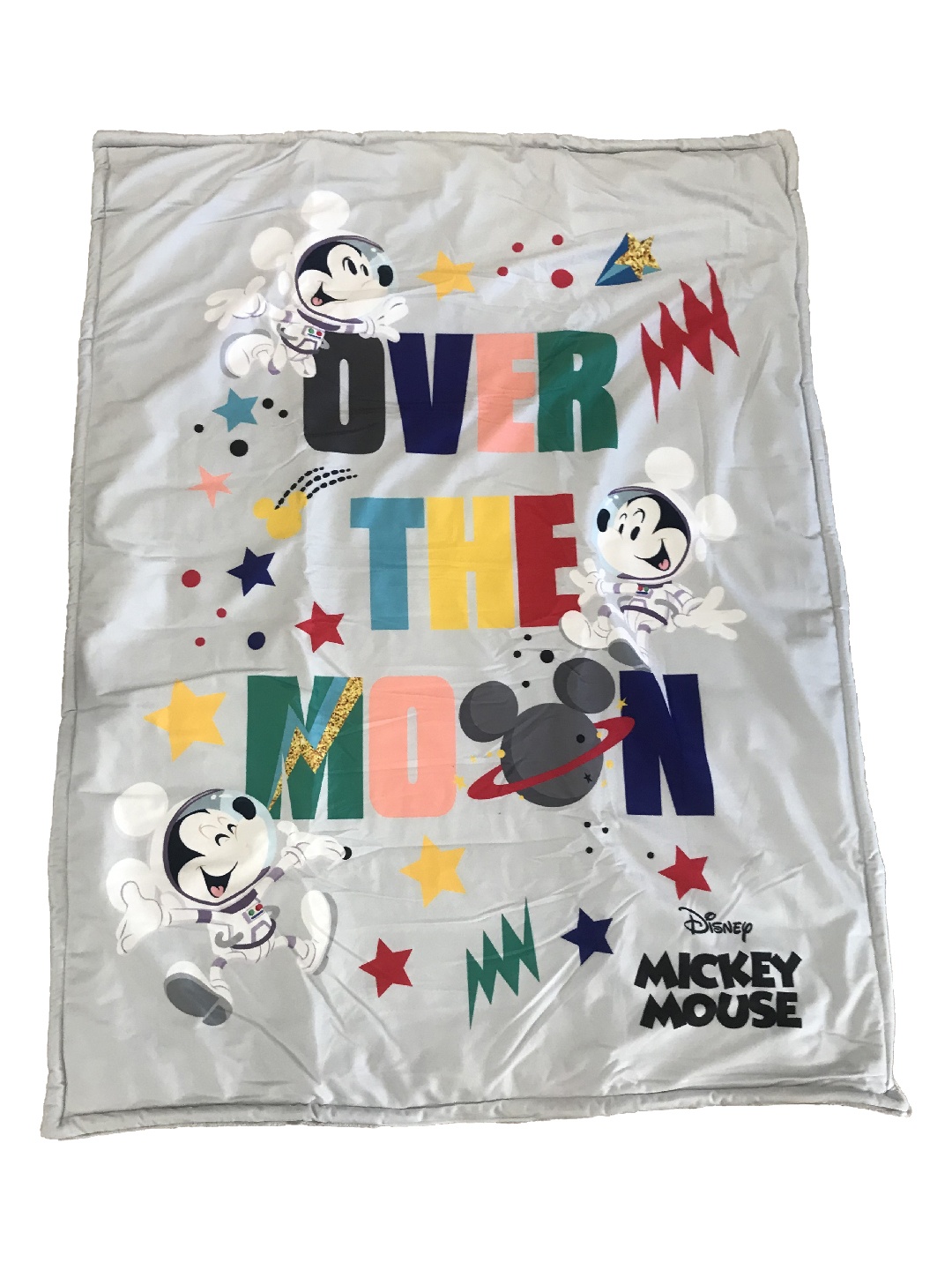 

Disney Grey & Red Cartoon Characters AC Room 210 GSM Single Bed Quilt
