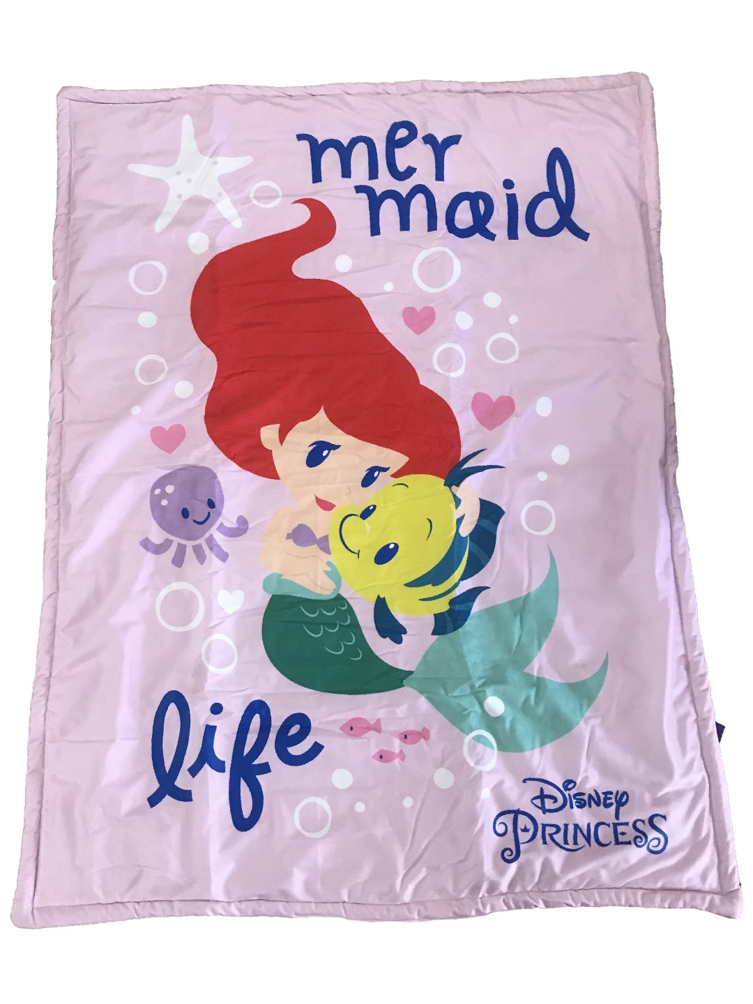 

Disney Pink & Red Cartoon Characters AC Room 210 GSM Single Bed Quilt