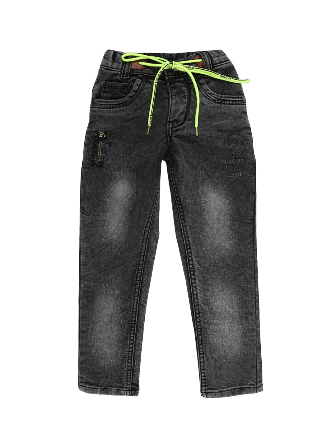

V-Mart Boys Grey Classic Light Fade Mid-Waist Jeans
