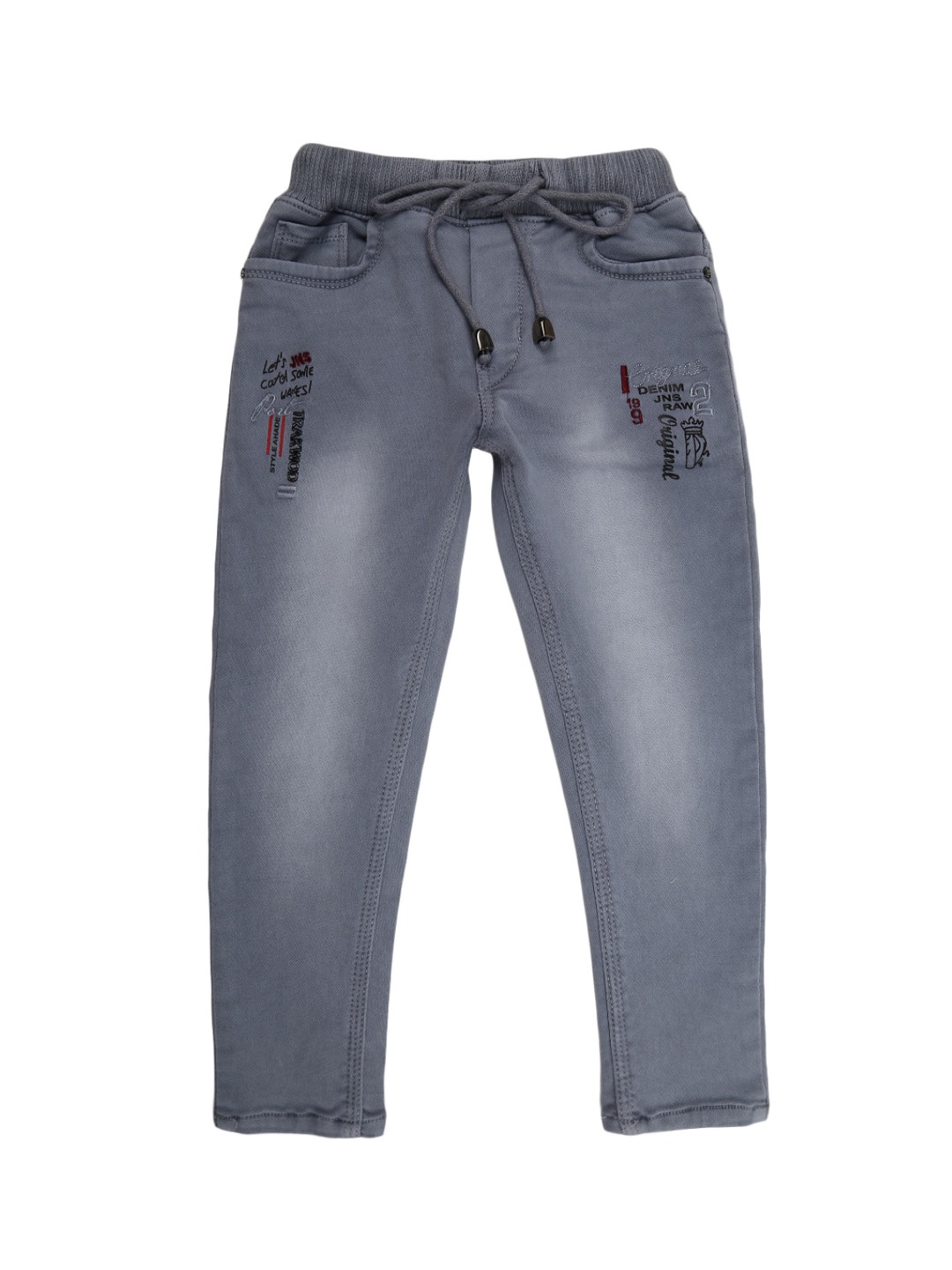 

V-Mart Boys Grey Classic Light Fade Mid-Waist Jeans