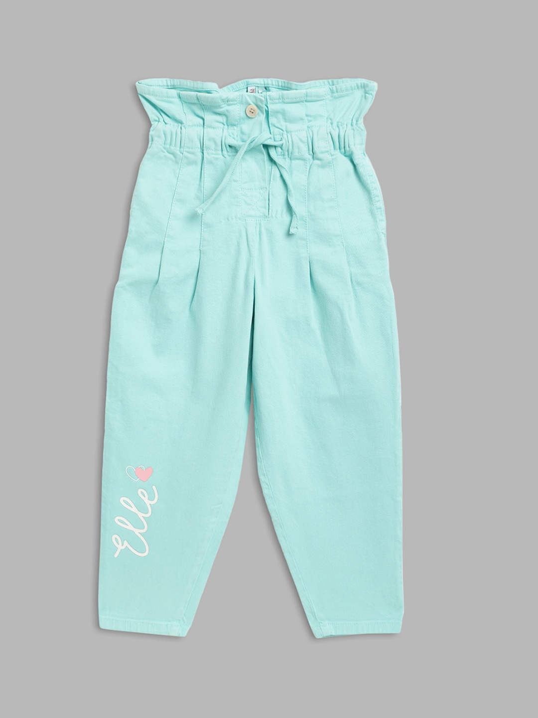 

ELLE Girls Green High-Rise Stretchable Jeans