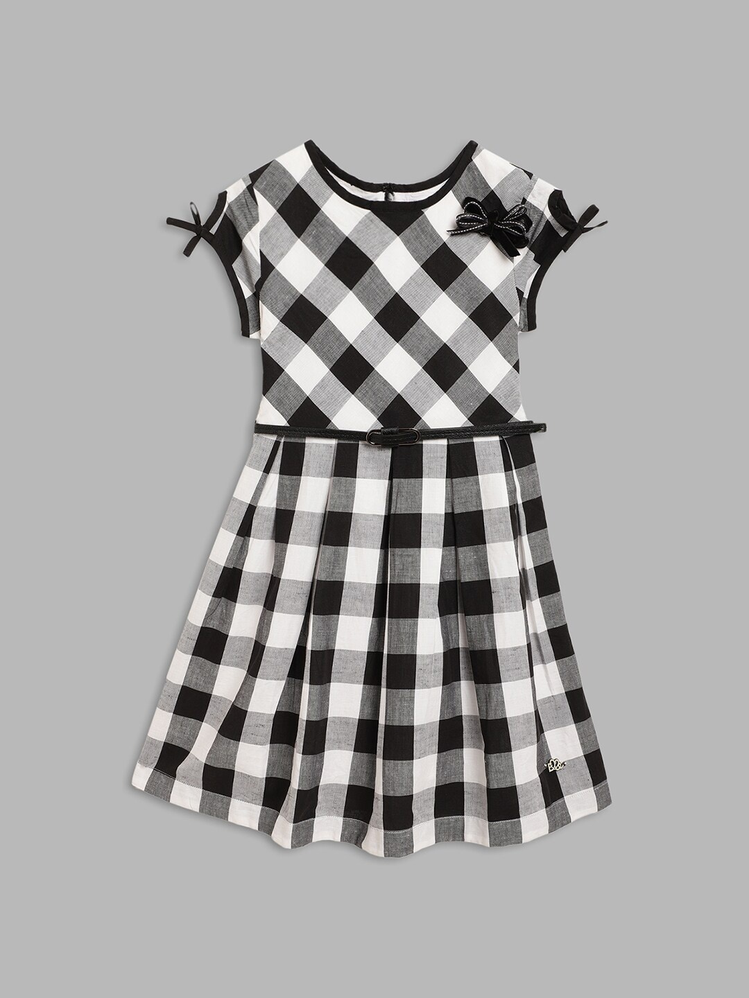 

ELLE Black & White Checked Dress