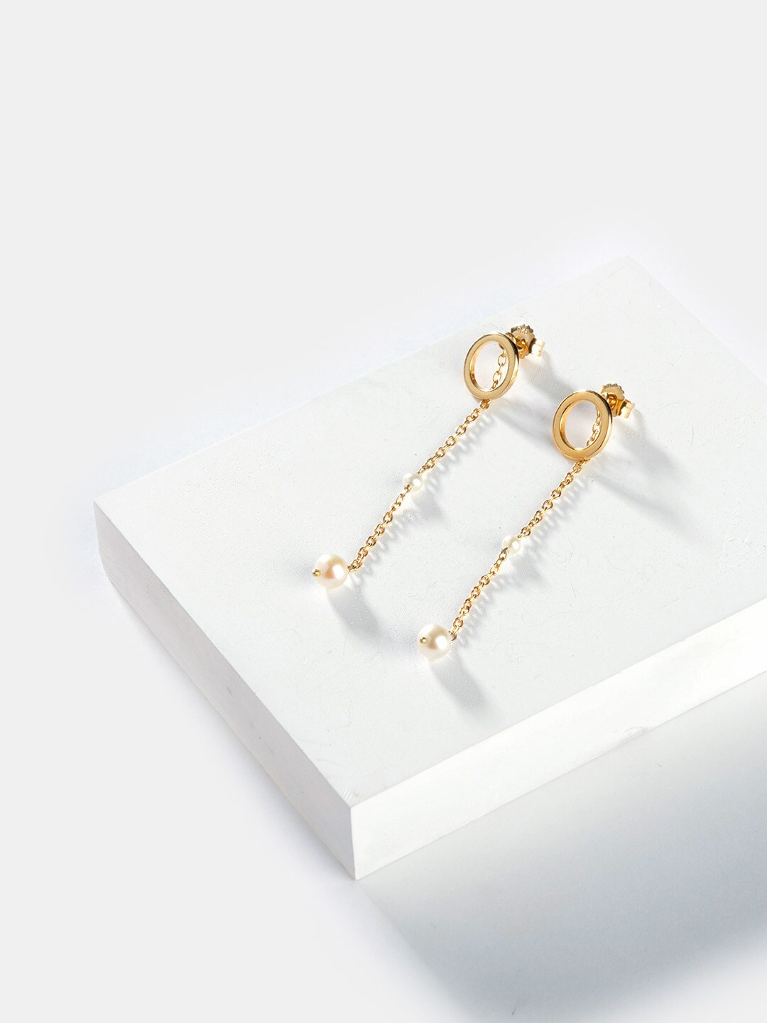 

SHAYA 925 Silver Gold-Plated Contemporary Drop Earrings