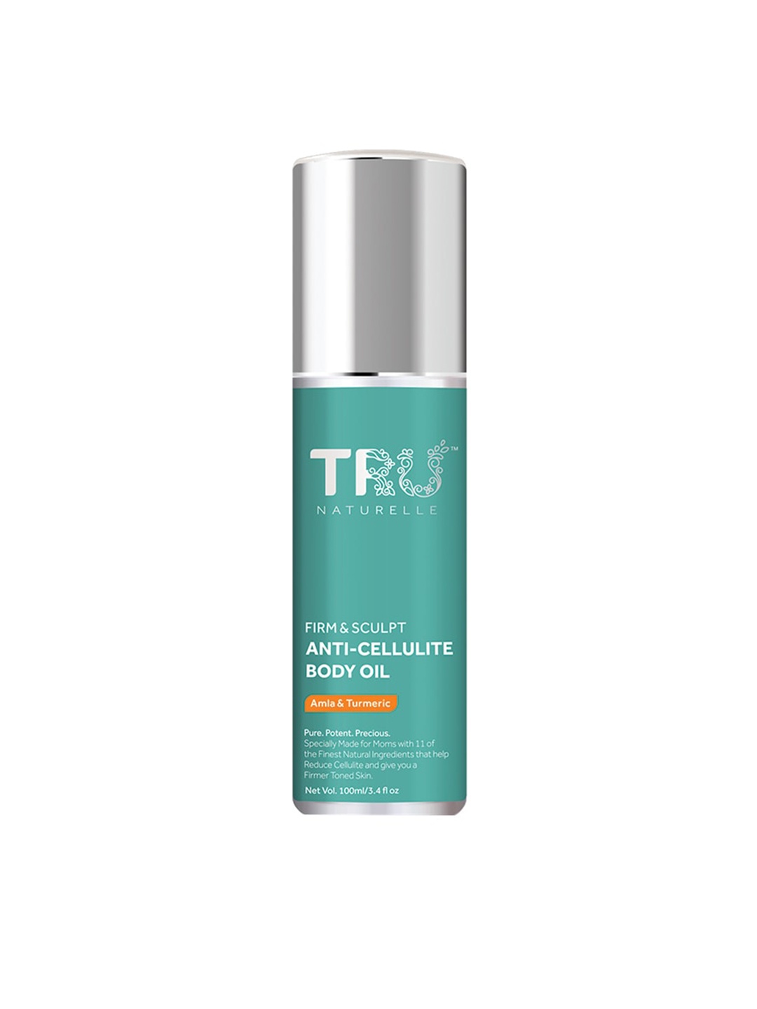 

TRU NATURELLE Firm & Sculpt Anti-Cellulite Body Oil with Amla & Turmeric - 100ml, Green