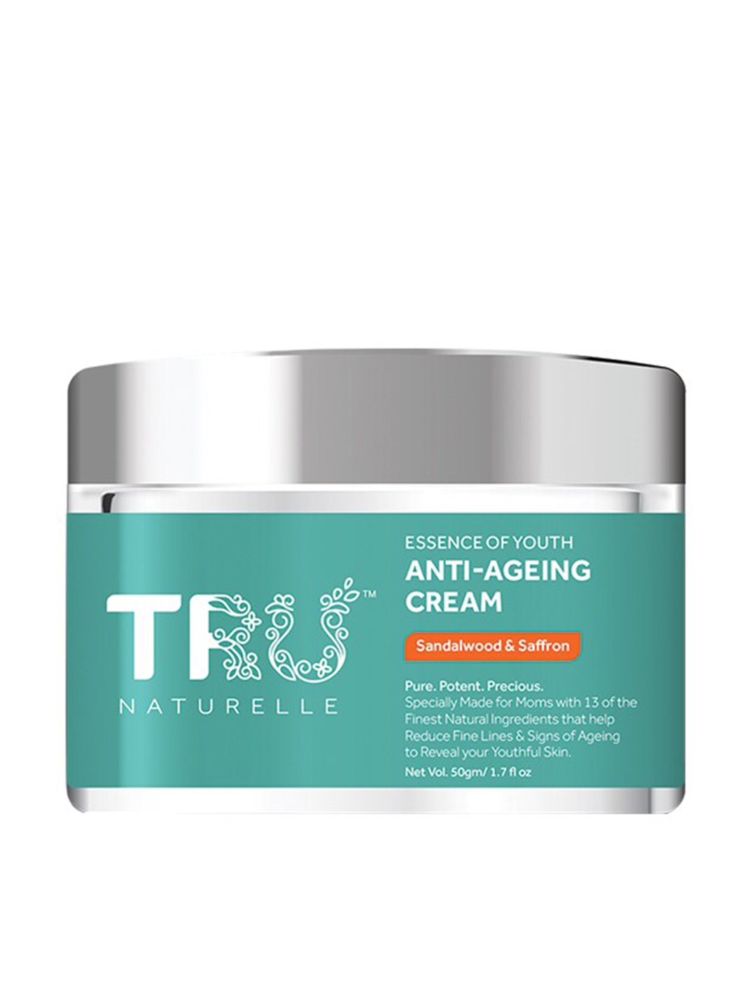 

TRU NATURELLE Essence of Youth Anti-Ageing Cream with Sandalwood & Saffron - 50ml, Green