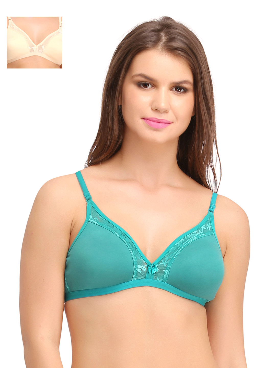 

Clovia Pack Of 2 Bra, Green