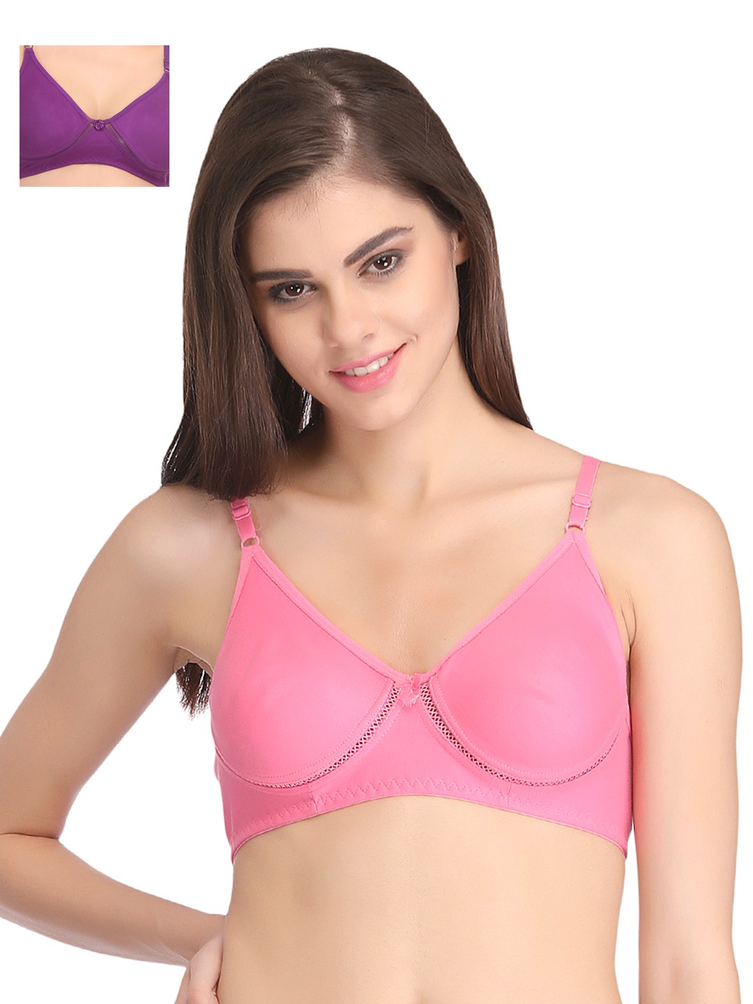 

Clovia Pack Of 2 Bra, Pink