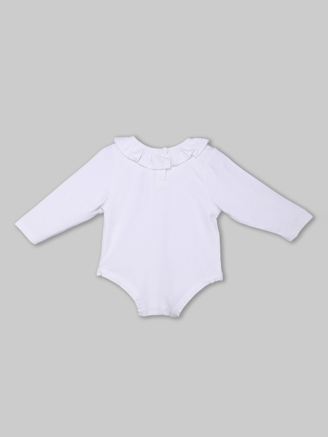 

KNITROOT Infant Girls White Solid Bamboo Bodysuit