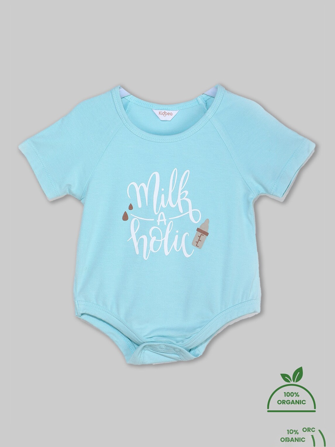 

Kidbea Kids Blue Typography Printed Bamboo Bodysuits