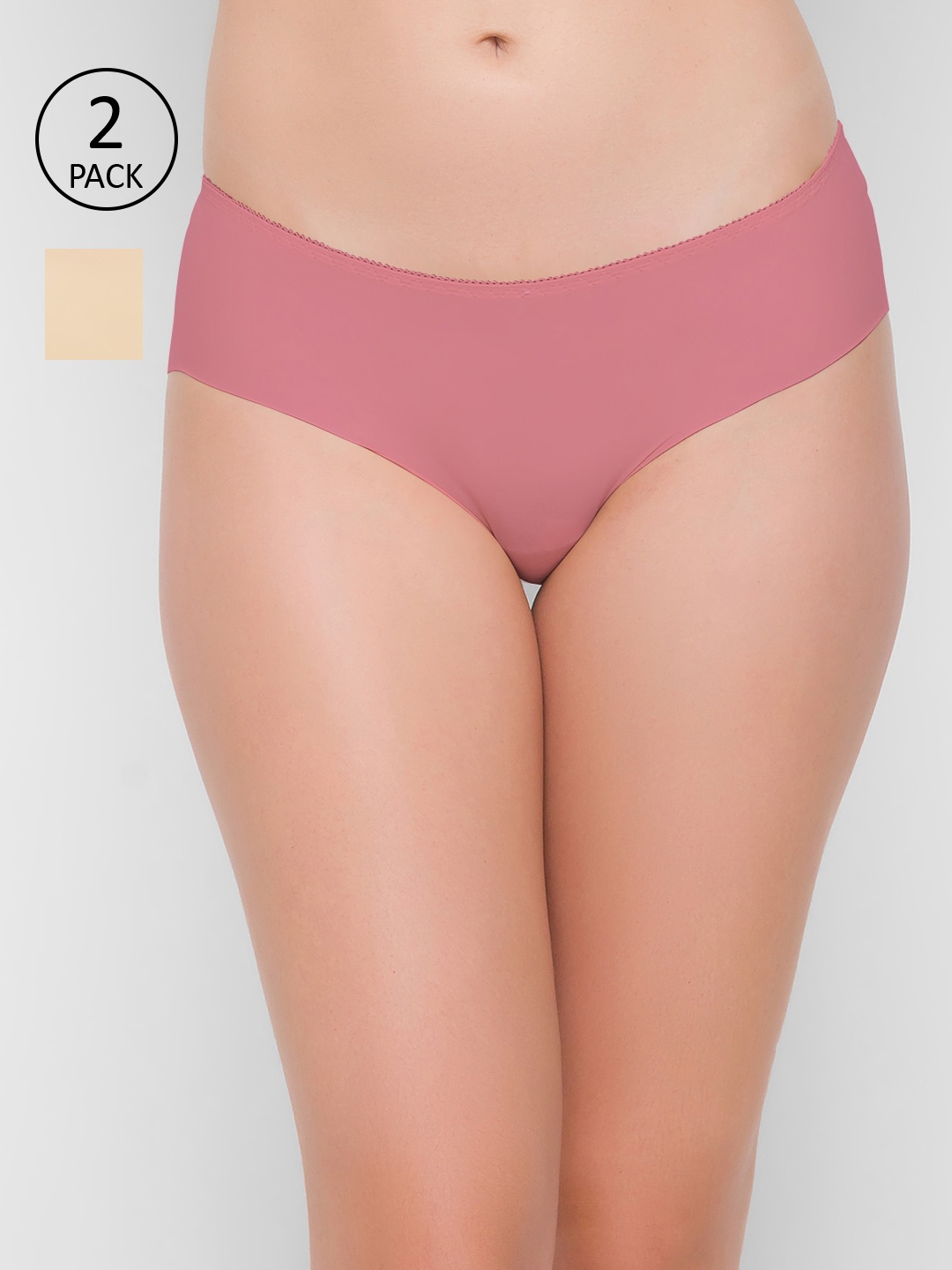 

FashionRack Women Pack Of 2 Assorted Hipster Briefs 808_SPi, Pink