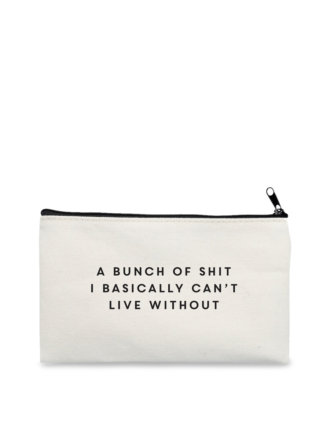 

The Art People Unisex Off White & Black Printed Travel Pouch