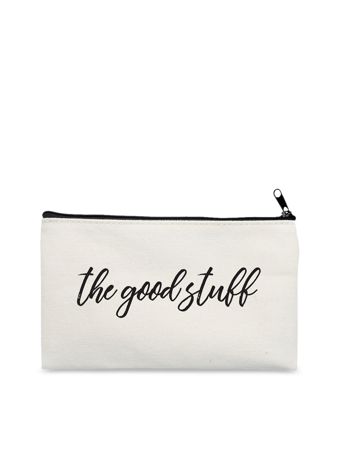 

The Art People Off White & Black Printed Travel Pouch