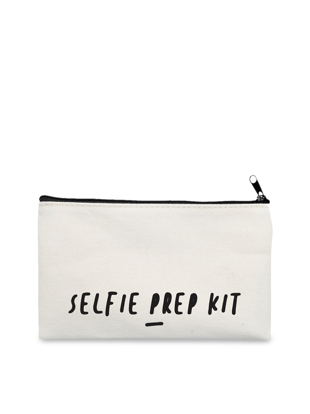 

The Art People Off White & Black Printed Travel Pouch