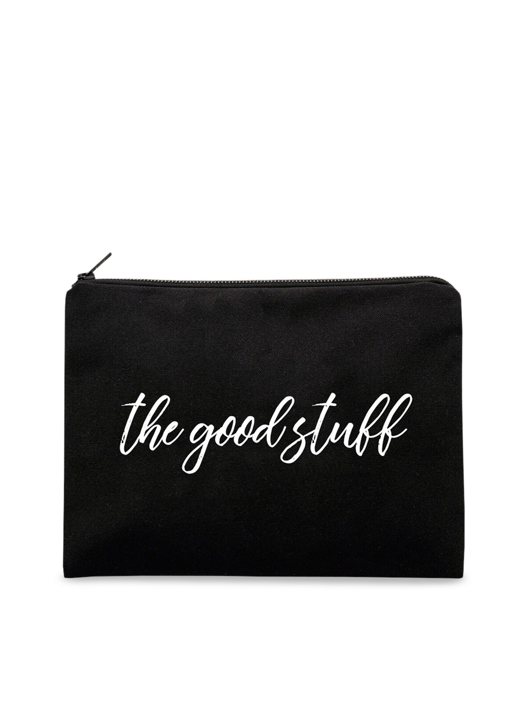 

The Art People Unisex Black Printed Canvas Travel Pouch
