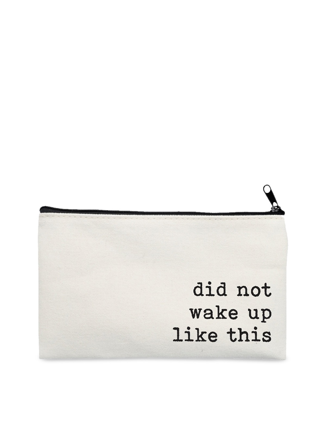 

The Art People Off White & Black Printed Travel Pouch